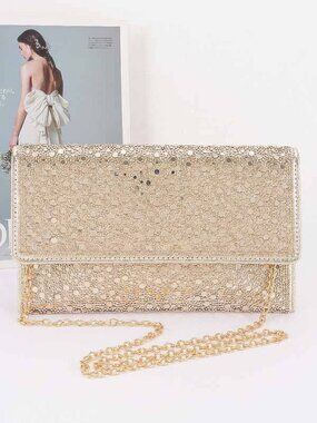 Rhinestone Envelope Party Clutch